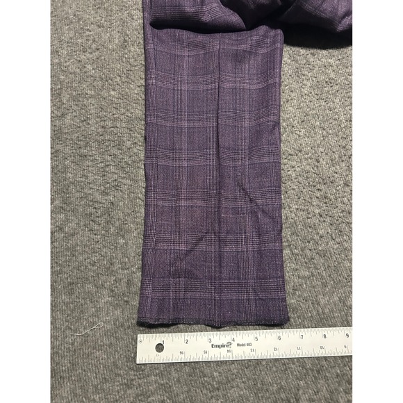 Ted baker suit Karl sport blazer modern size 40R windowpane purple new unlined - Picture 13 of 13